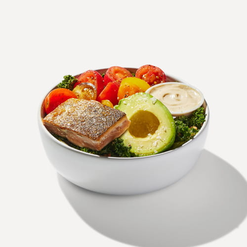 Alaskan Salmon Kale Caesar