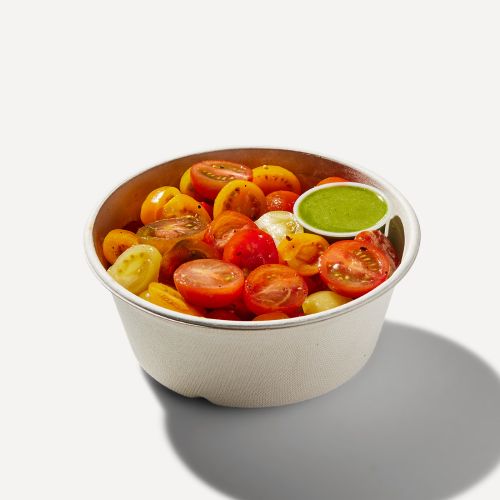 Heirloom Cherry Tomatoes with Pesto